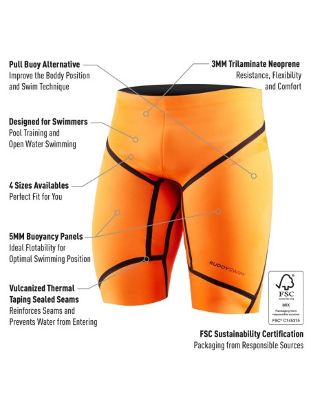 Pantalon Néoprène Buddyswim  5/3mm / Flottabilité et Hydrodynamisme